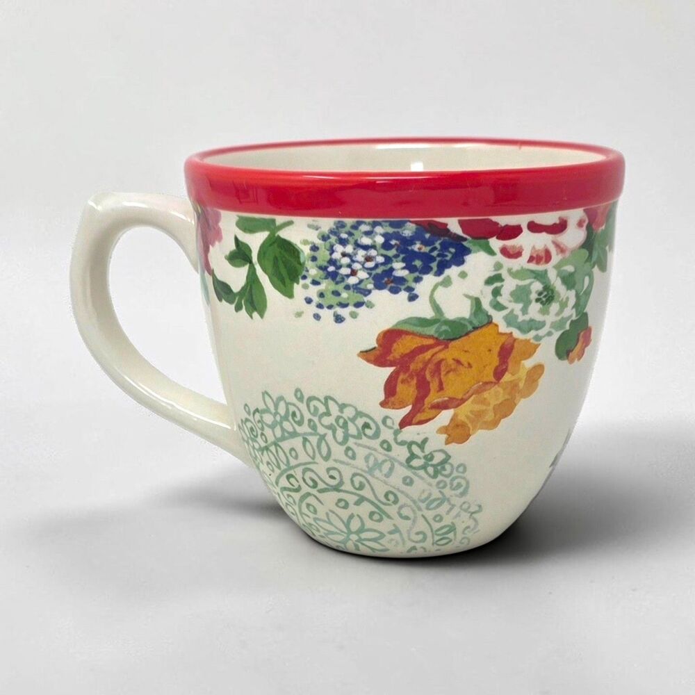 Pioneer Woman Coffee Mug Country Garden 16oz Stoneware Floral Discontinued